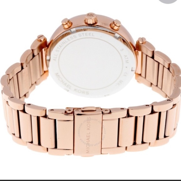 Michael Kors Rose Gold Pave Sawyer Chronograph Watch MK6282 - Picture 2 of 5